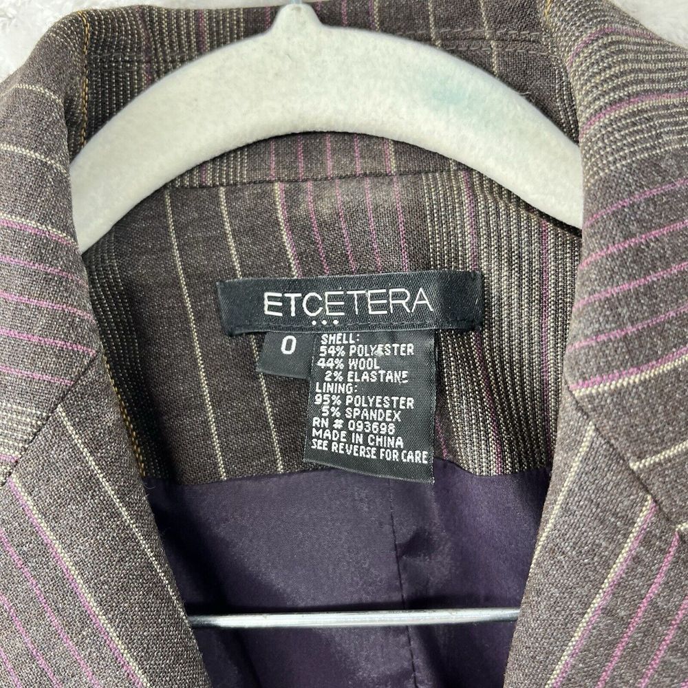 Etcetera Pinstripe Blazer Double Breasted Career … - image 2